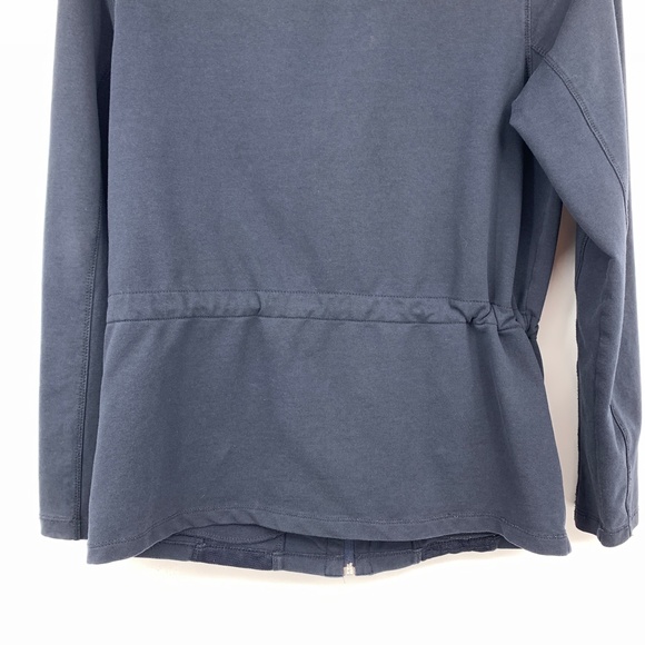 Bonita Womens Medium Full Zip Jacket Drawstring Waist Long Sleeve Stretch Blue - Picture 6 of 8